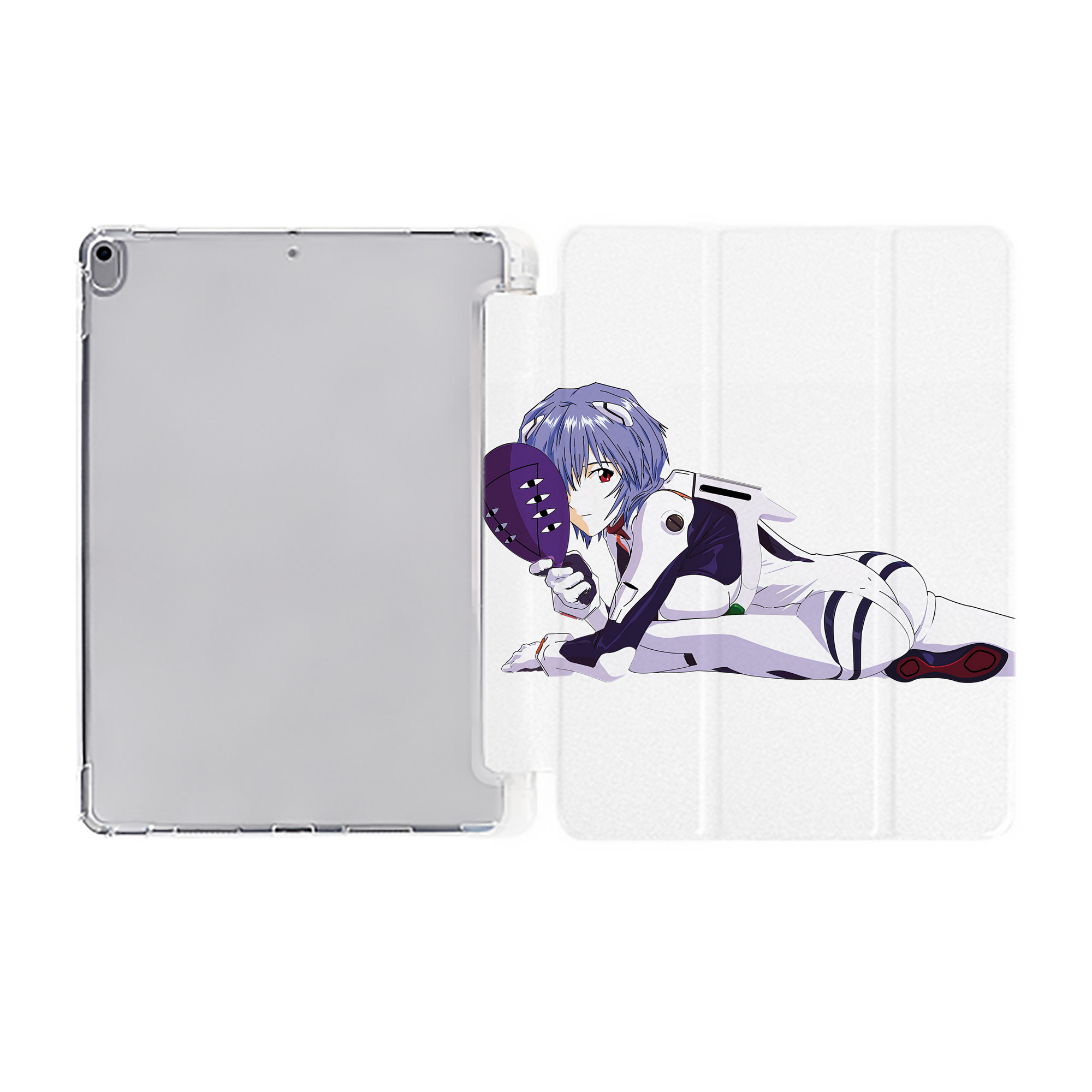 （画像用） EVA 新世紀エヴァンゲリオン IPad ケース ペン収納付き 三つ折りスタンド PUレザー×シリコン 対応機種9.5/10.5/10.9インチ